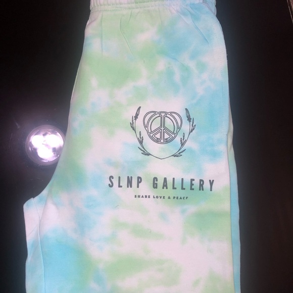SLNP Gallery Share Love & Peace Cozy Tie Dye Candy Joggers - Picture 1 of 3